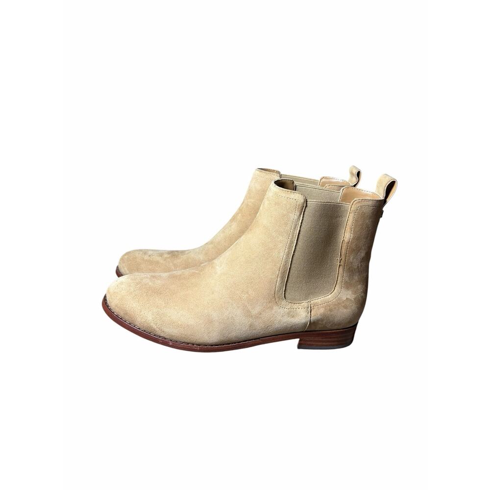 Lauren Ralph Lauren Brylee Camel Suede Ankle Chelsea  Boot Size 7.5 - Picture 3 of 7